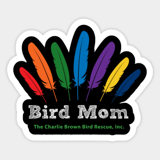 CB bird mom - white type Sticker